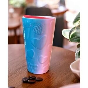 "Brand New" 2023 Starbucks Valentine’s Day Taffy Hearts Ceramic Tumbler W/ Lid